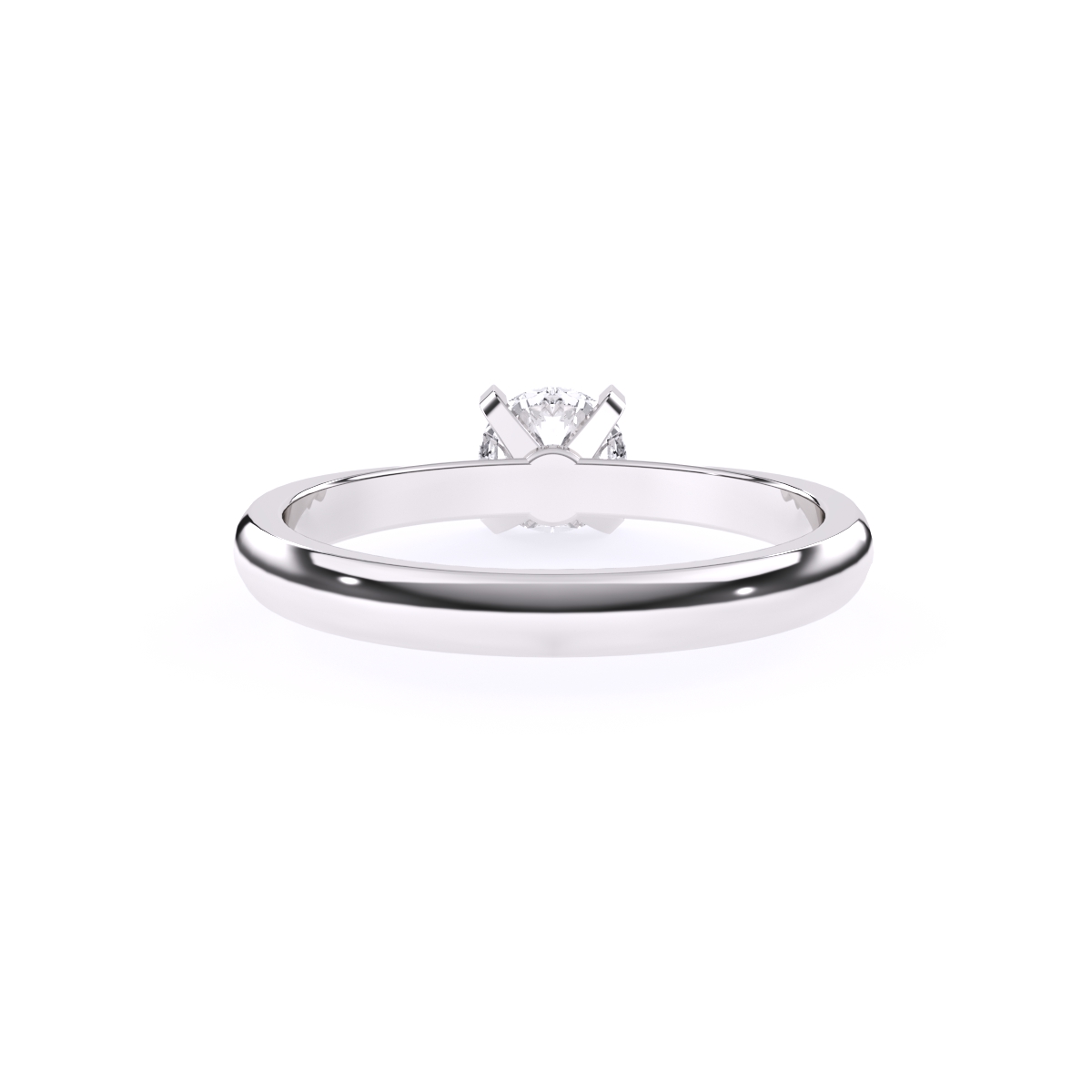 Classy Round Diamond Simple Gold Ring
